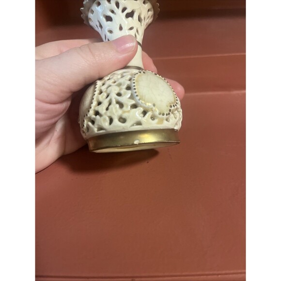 ZSOLNAY Reticulated Bud Vase Hungarian 3.5” Tall READ - Picture 3 of 7